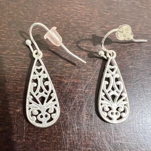 Silver‎ Filigree Teardrop Earrings — Lightweight, Fancy, and Possibly Magical